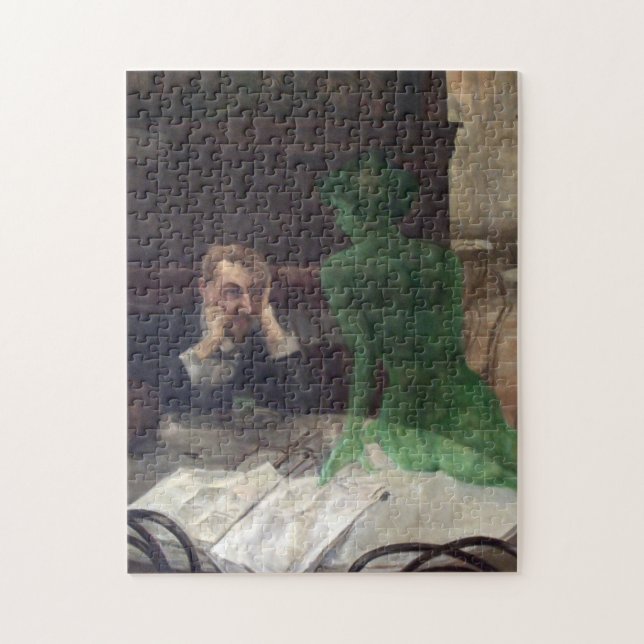 Viktor Oliva The Absinthe Drinker Jigsaw Puzzle (Vertical)