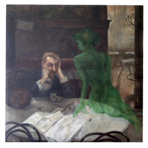 Viktor Oliva The Absinthe Drinker Poster Tile