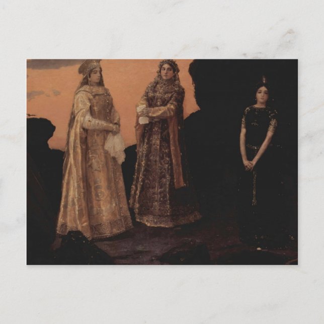 Viktor Vasnetsov- Three Tsarevnas of Kingdom Postcard (Front)