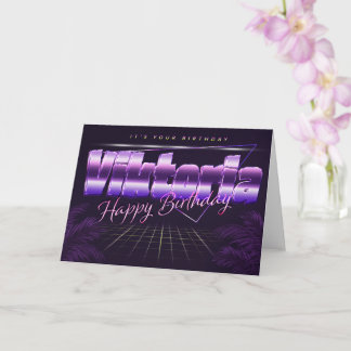 Viktoria Name First name pura retro card Birthday