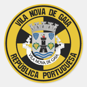 Vila Nova de Gaia Round Emblem Classic Round Sticker