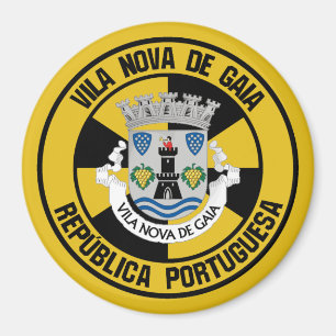 Vila Nova de Gaia Round Emblem Magnet