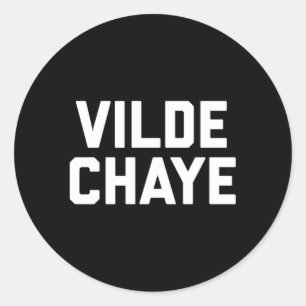 Vilde Chaye Wild Animal Yiddish Slang Jewish Humor Classic Round Sticker