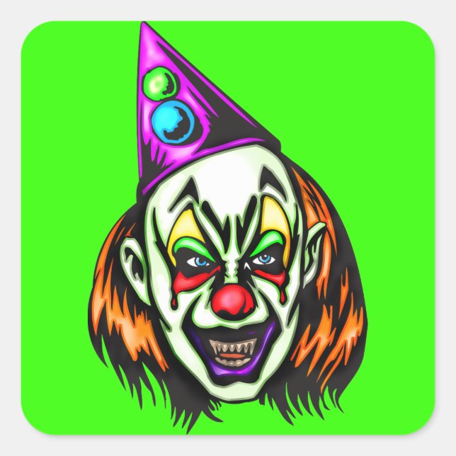 Vile Evil Clown Square Sticker (Front)
