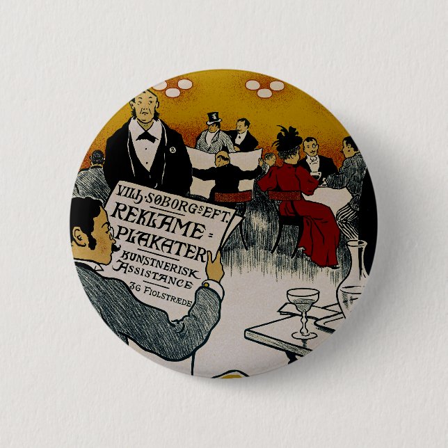 Vilhem Soborg's Successors 6 Cm Round Badge (Front)