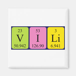 Vili periodic table name magnet