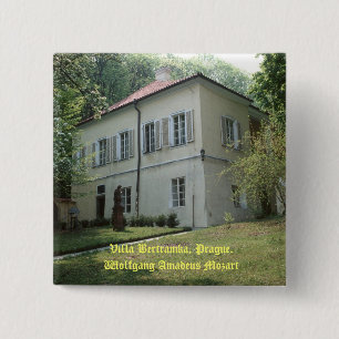 Villa Bertramka-Mozart-Prague 15 Cm Square Badge