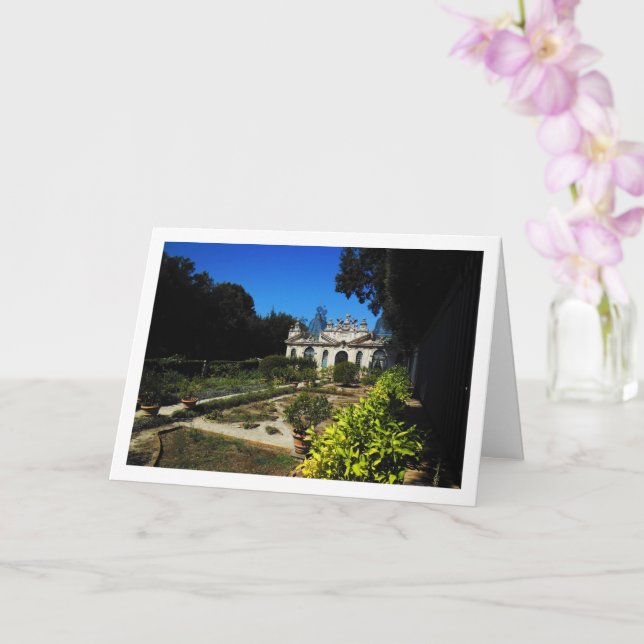 Villa Borghese Gardens, Roma, Italia Card (Orchid)
