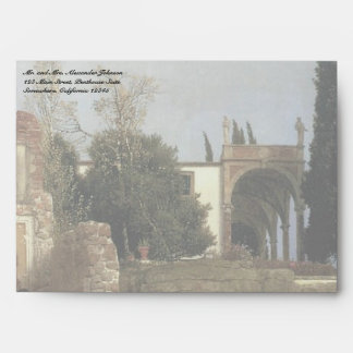 Villa By The Sea by Arnold Bocklin, Symbolism Art Envelope