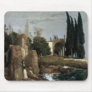 Villa By The Sea by Arnold Bocklin, Symbolism Art Mouse Mat