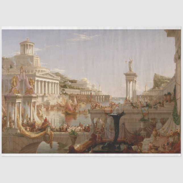 Villa by the Sea Decouopage Paper (Front)