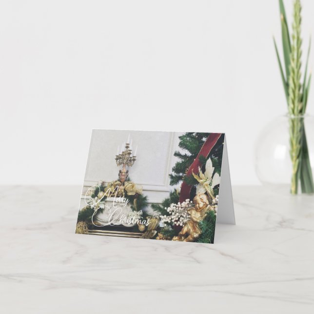 Villa/Chateau Elegant Christmas Decor Card (Front)