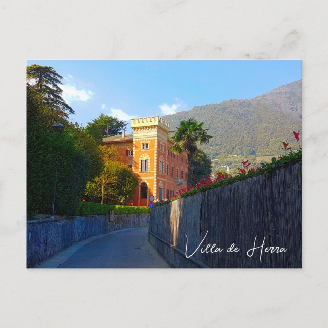 Villa de Herra Lenno Lake Como Italy Postcard (Front)