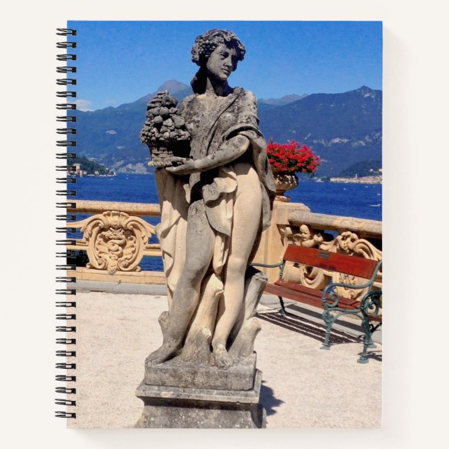 Villa del Balbianello - Lake Como - Italy - statue Notebook (Front)