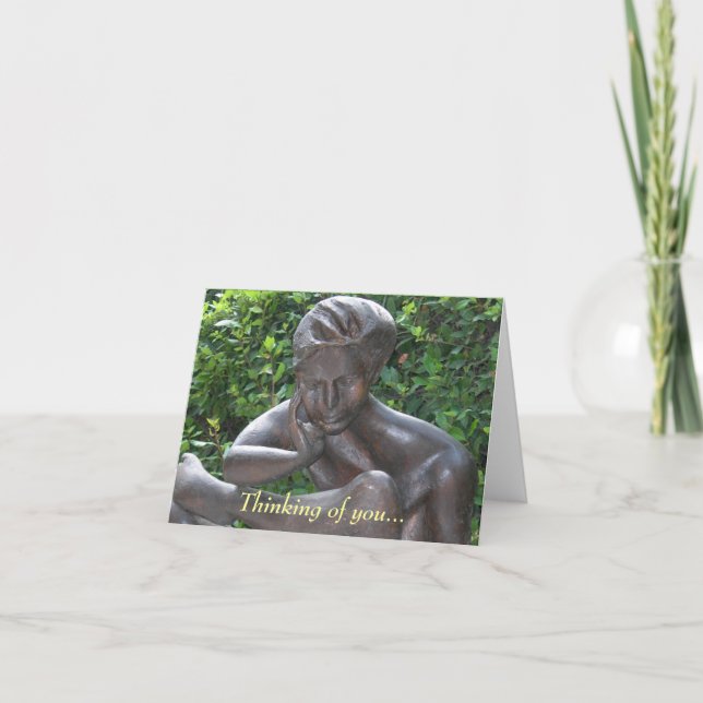 Villa d'Este Statue (Thinking of you...) Card (Front)