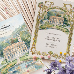 Villa Erba Lake Como Watercolor Wedding