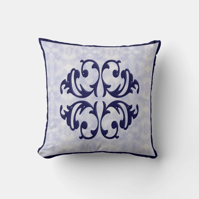 Villa  Flourish Accent Design Pillow (Front)
