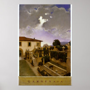 Villa Gamberaia, Settignano by Maxfield Parrish Poster
