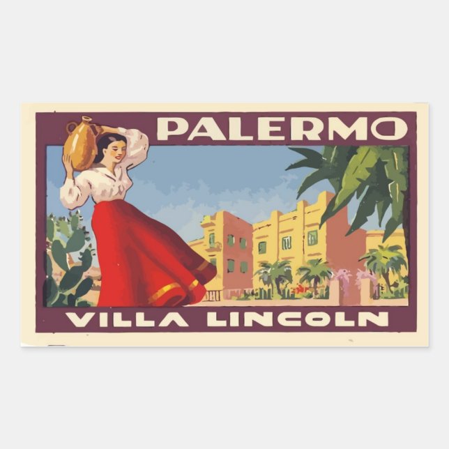 Villa Lincoln (Palermo - Italy) Rectangular Sticker (Front)