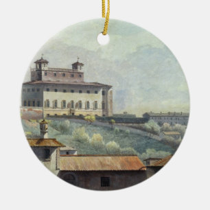 Villa Medici, Rome, c.1776 (oil on paper) Ceramic Tree Decoration