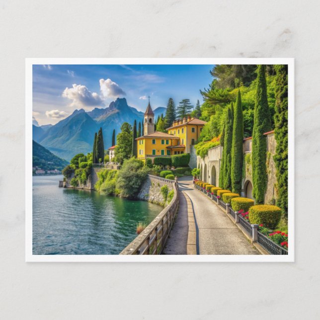 Villa Monastero Varenna lake como Postcard (Front)