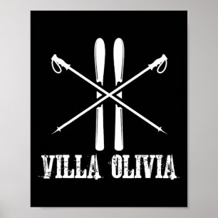 Villa Olivia Illinois Ski Skier Skiing Down Hill A Poster