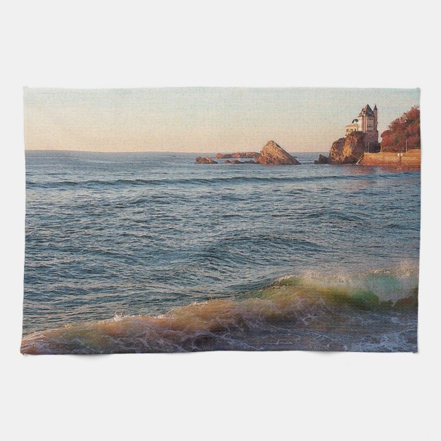 Villa on the Rocks Tea Towel (Horizontal)