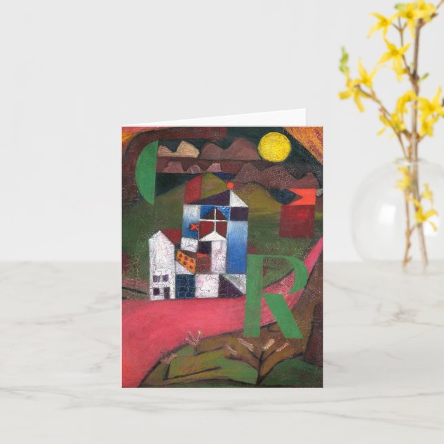 Villa R (1919) painting  by Paul Klee  Card (Yellow Flower)