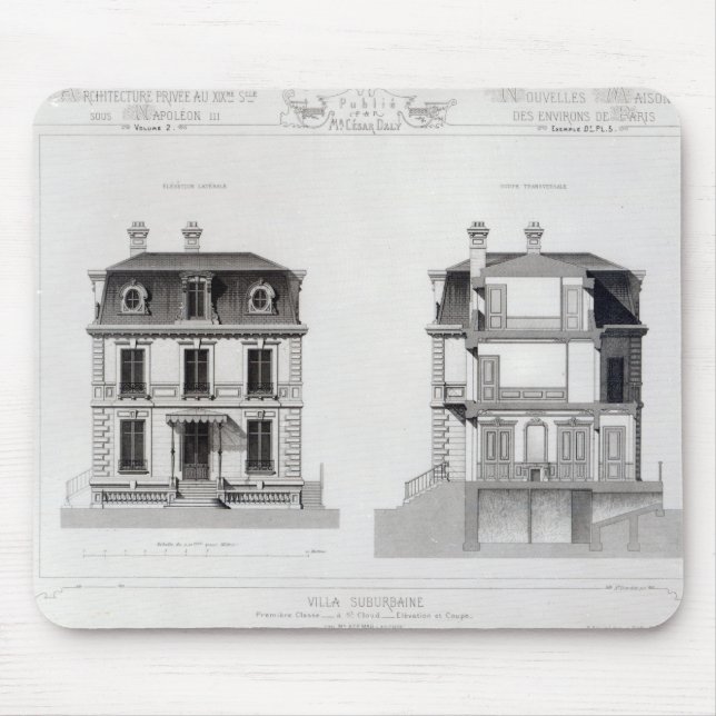 Villa Suburbaine, Premier Chasse at St. Cloud Mouse Mat (Front)