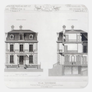 Villa Suburbaine, Premier Chasse at St. Cloud Square Sticker