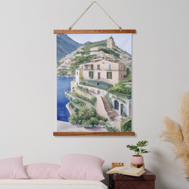 Villa Treville Positano Italy Exclusive Art Hanging Tapestry (Bedroom)