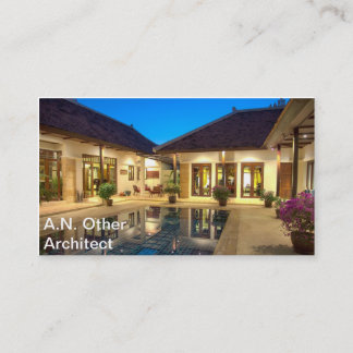 Villa with swimming pool business card