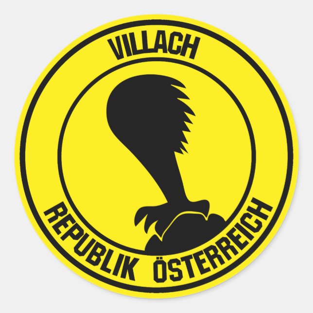 Villach Round Emblem Classic Round Sticker (Front)