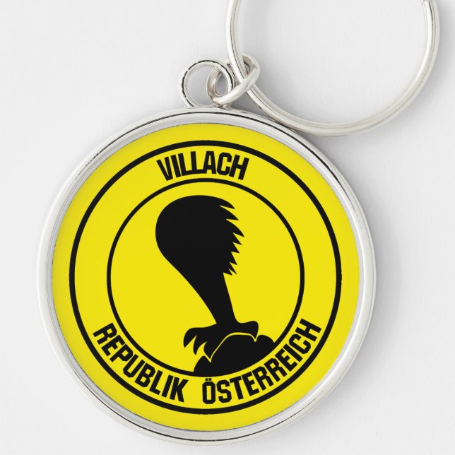 Villach Round Emblem Key Ring (Front)