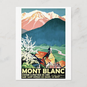 Village at Mont Blanc, France Postcard