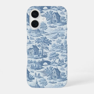 Village Blue Toile iPhone 16 Case
