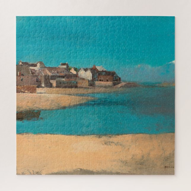 Village by the Sea in Brittany by Odilon Redon Jigsaw Puzzle (Vertical)