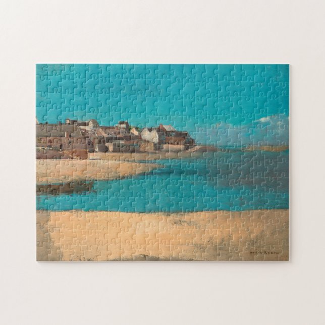 Village by the Sea in Brittany by Odilon Redon Jigsaw Puzzle (Horizontal)