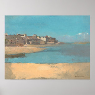 Village by the Sea - Odilon Redon Fine Art Poster
