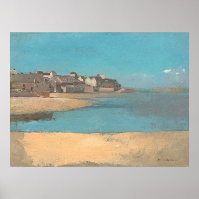 Village by the Sea - Odilon Redon Fine Art Poster (Front)