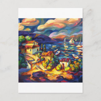 Village by the Sea Postcard