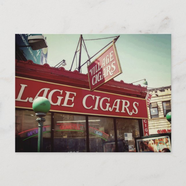 Village Cigars Store Postcard (Front)