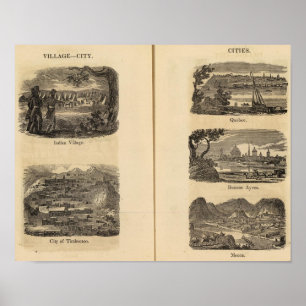 Village, cities poster