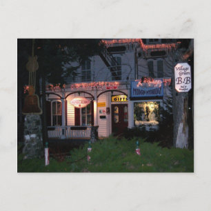 Village Green Christmas Woodstock, NY Holiday Postcard
