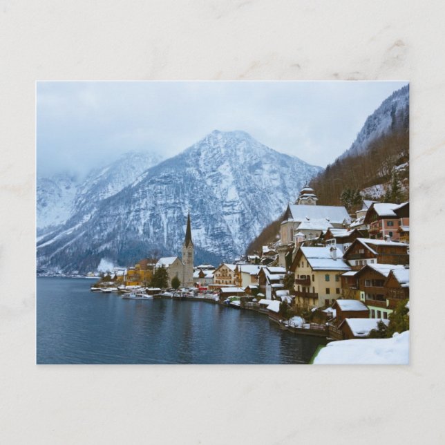 Village Hallstatt On The Lake - Salzburg Austria Postcard (Front)