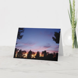 "Village Horizon Sunset #2" Thank You Card
