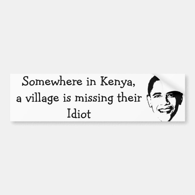 Village Idiot Bumper Sticker (Front)