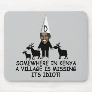 Village idiot Obama Mouse Mat