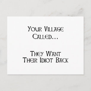 Village Idiot Postcard