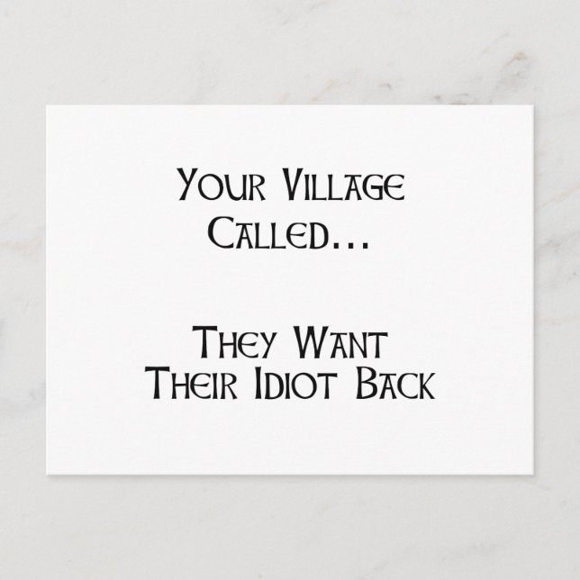 Village Idiot Postcard (Front)